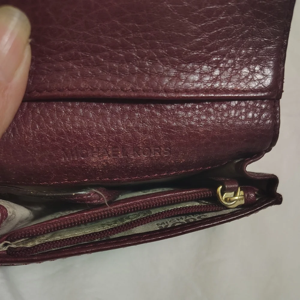 Michael Kors Dark Red Leather Card Holder